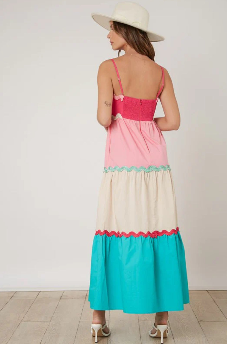 Color Bloc Tiered Maxi