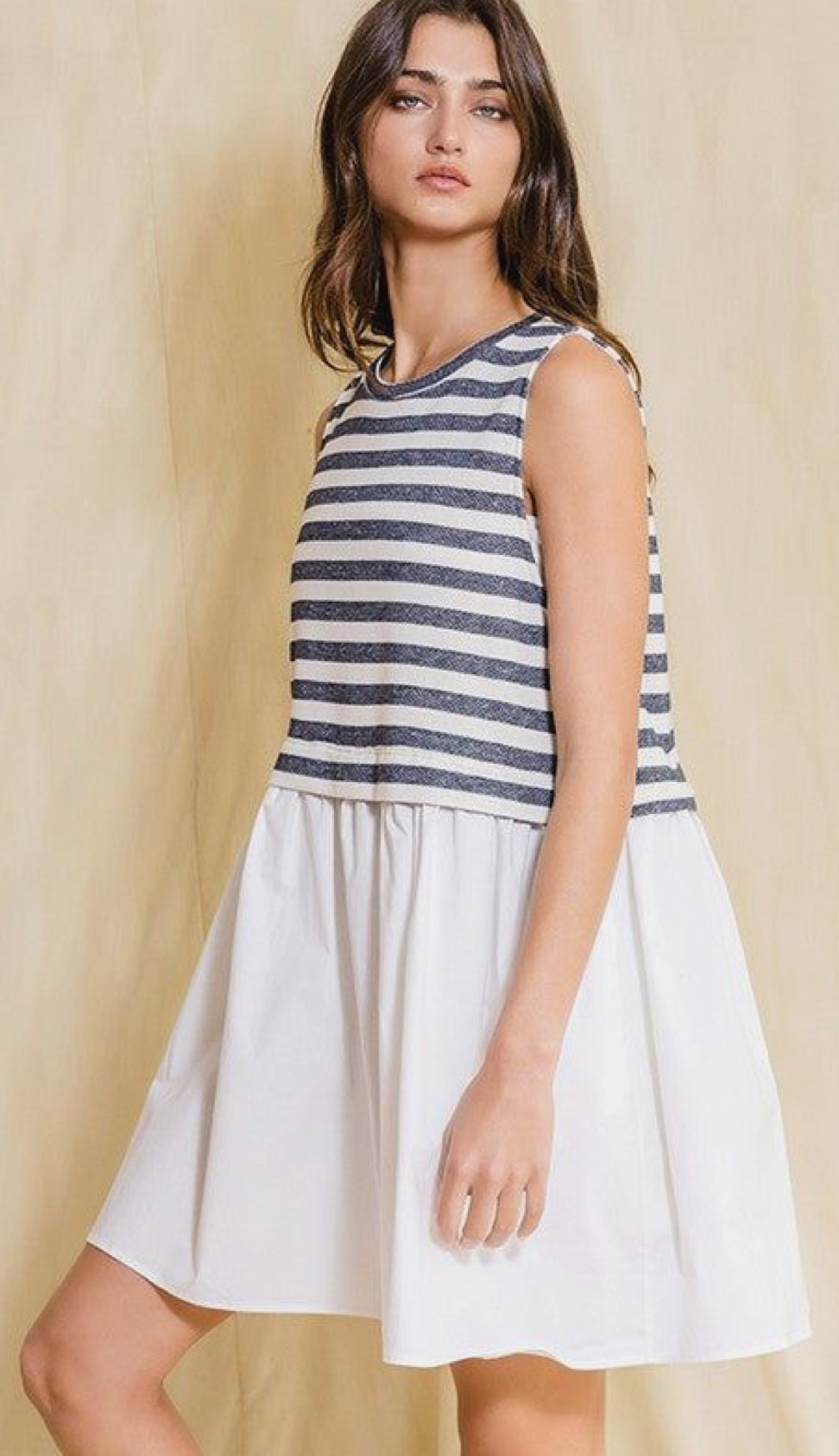 Contrast Stripe Dress