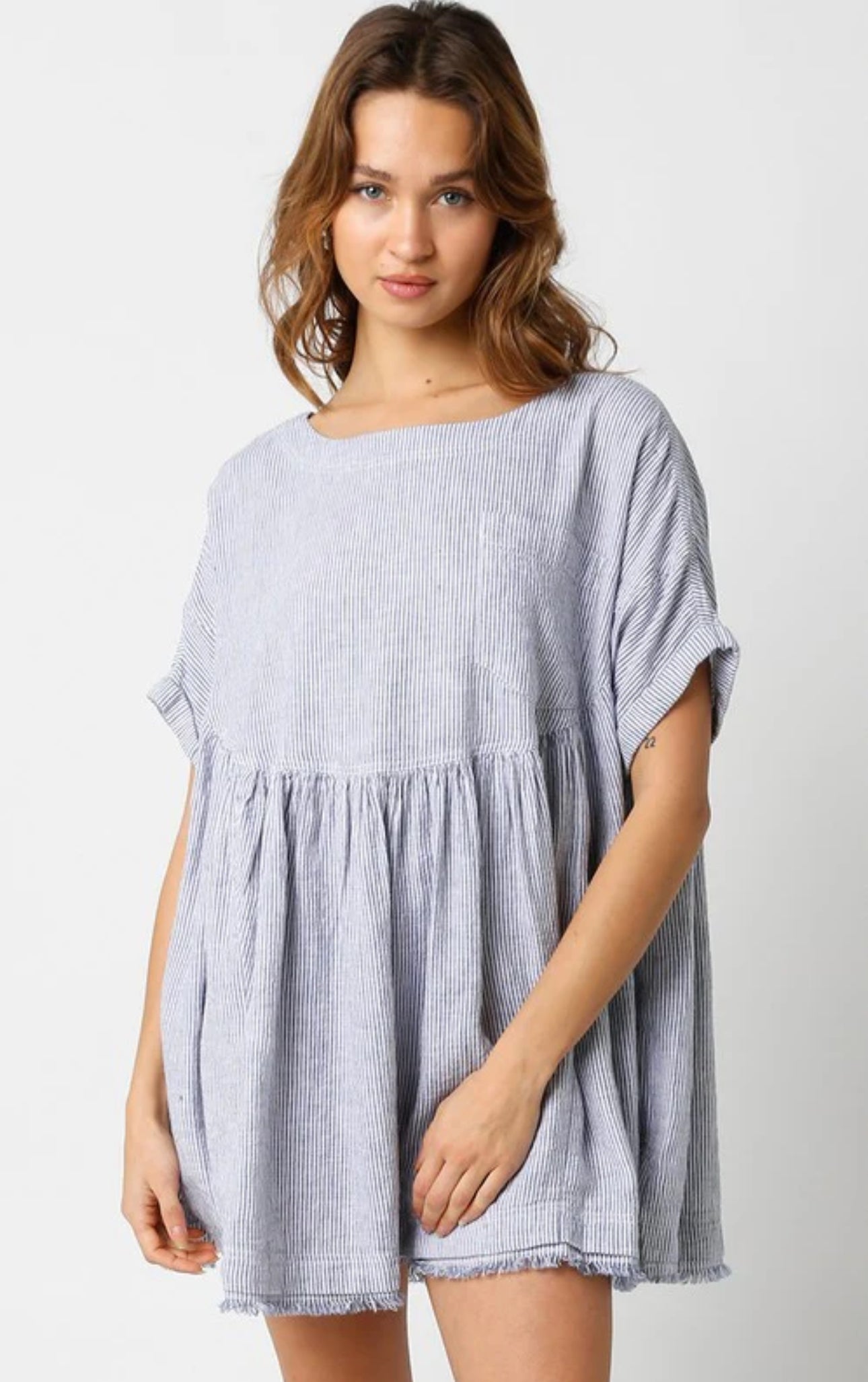 Chambray BabyDoll Dress
