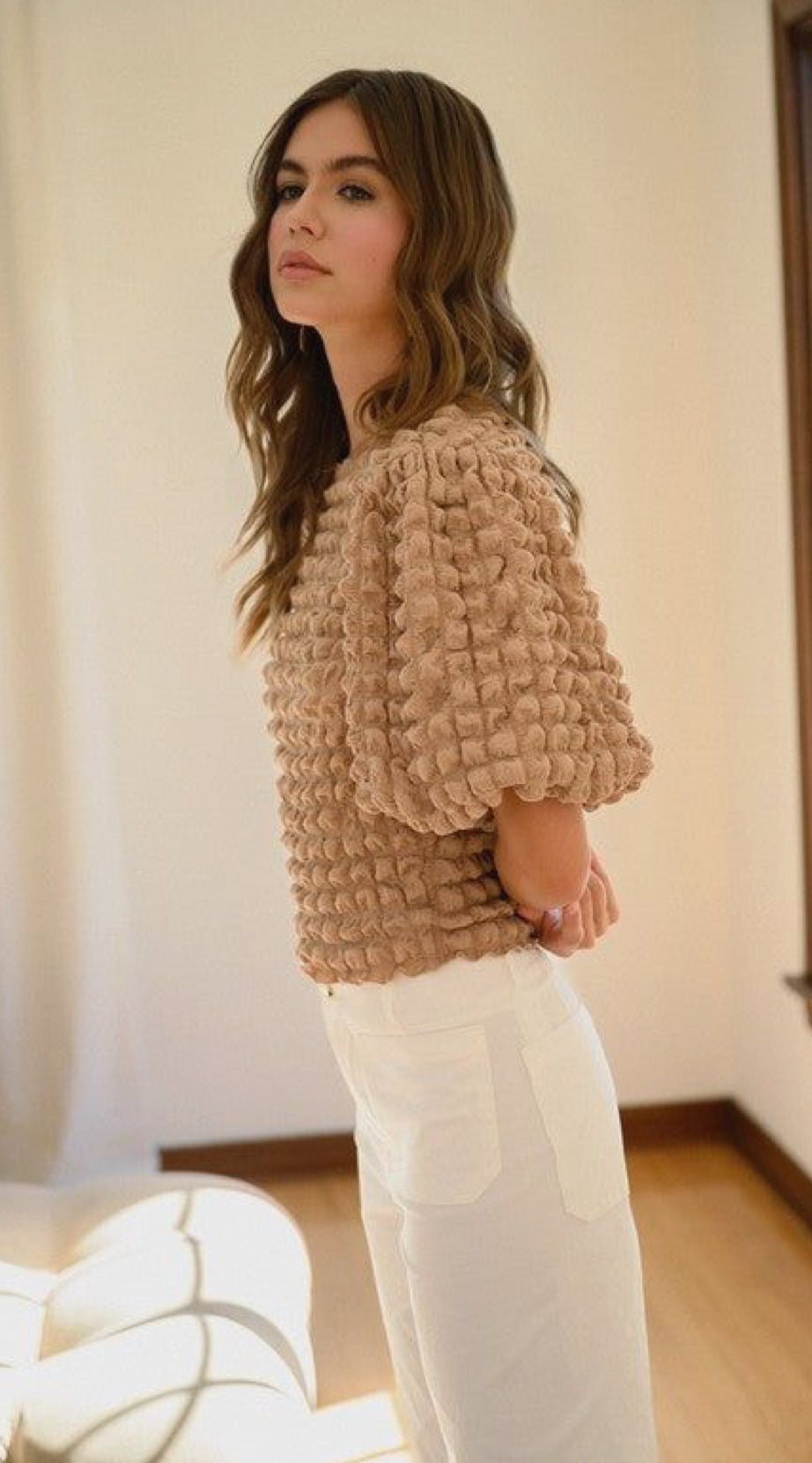 The Textured Tea Blouse