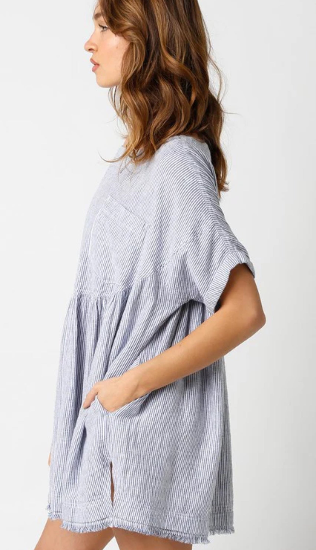 Chambray BabyDoll Dress