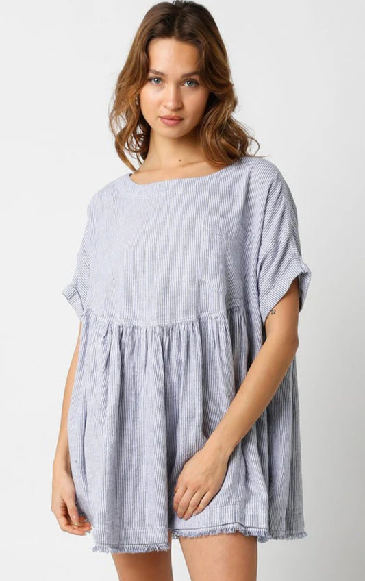 Chambray BabyDoll Dress