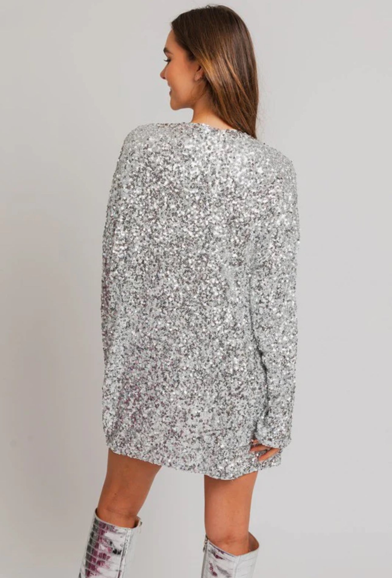 Sequin Silver Dress