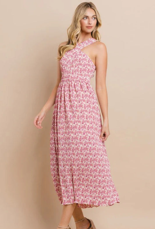 Romantic Rose Midi Dress
