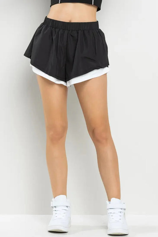 Black & White Active Shorts