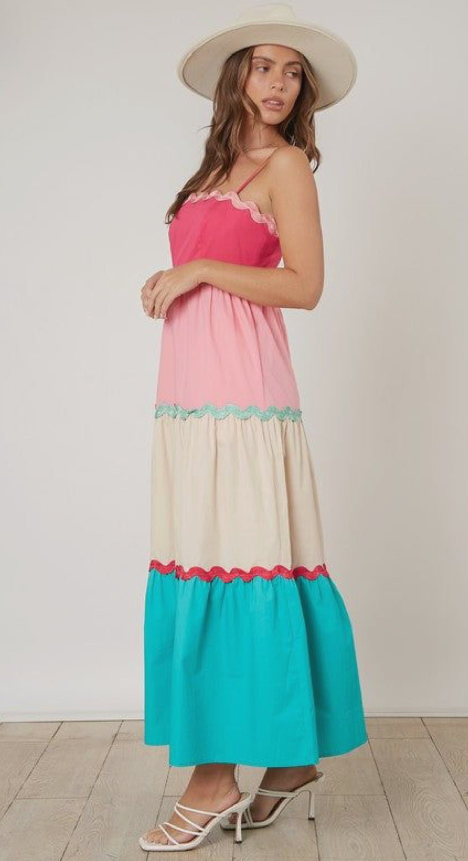 Color Bloc Tiered Maxi